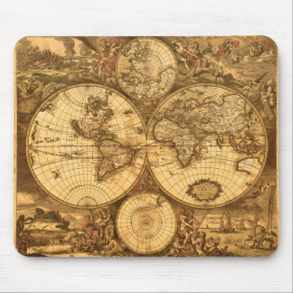 Antique World Map Mouse Mat