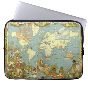 Antique World Map of the British Empire, 1886 Laptop Sleeve