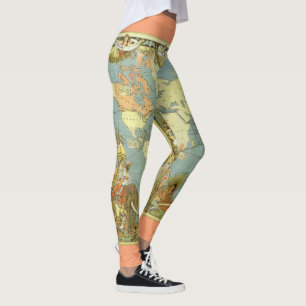 Antique World Map of the British Empire, 1886 Leggings