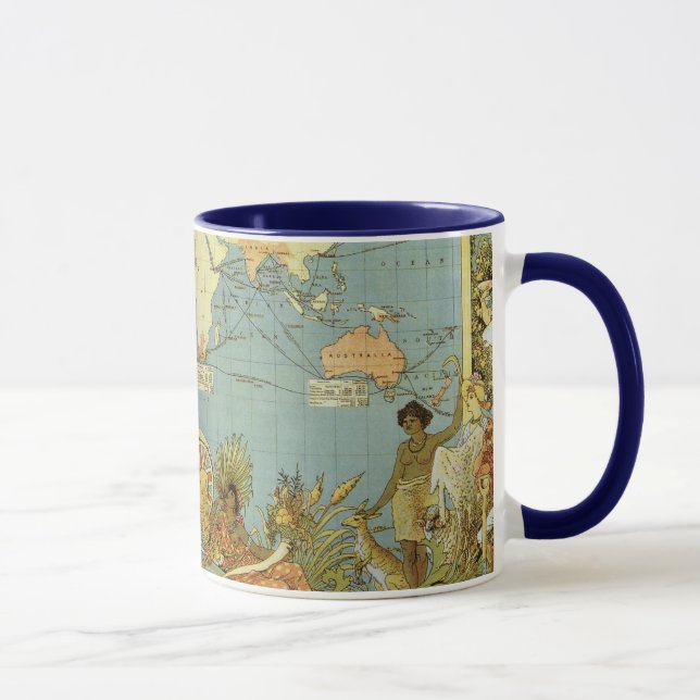 Antique World Map of the British Empire, 1886 Mug (Right)