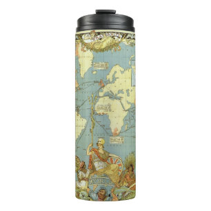 Antique World Map of the British Empire, 1886 Thermal Tumbler