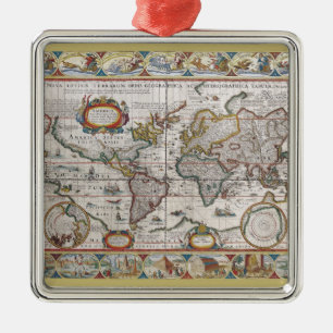 Antique World Map ornament