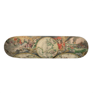 Antique World Map Skateboard