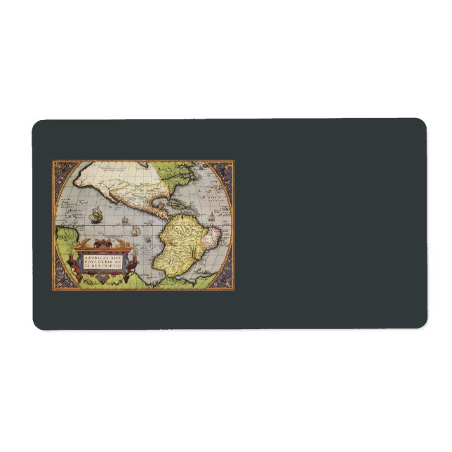 Antique World Map the Americas by Abraham Ortelius (Front)