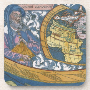 Antique World Map with Claudius Ptolemy, 1507 Coaster