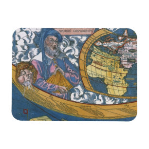 Antique World Map with Claudius Ptolemy, 1507 Magnet