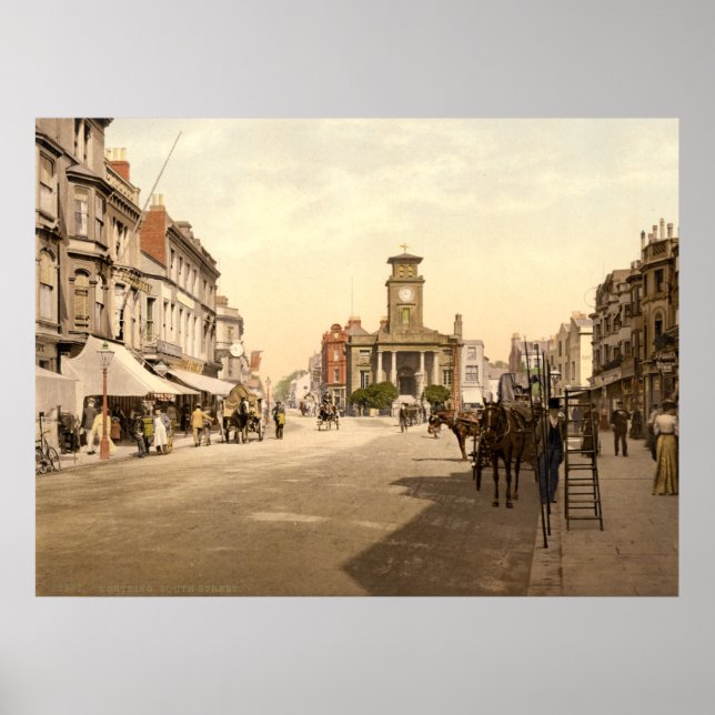 Antique Worthing town, West Sussex, England Poster (Front)