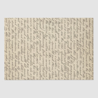 Antique Writing Words Vintage Distressed Tissue Paper