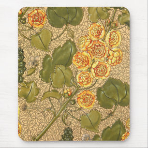 Antique Yellow Flowers Mousepad