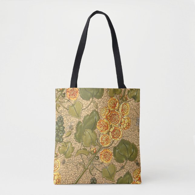 Antique Yellow Flowers Tote Bag (Front)