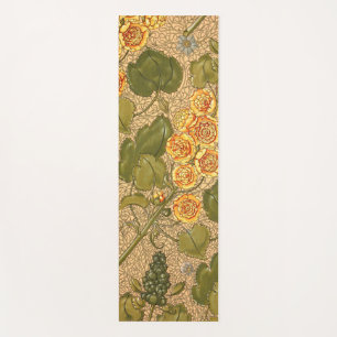 Antique Yellow Flowers Yoga Mat