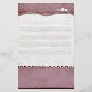 Antique your own music sheet stationery set