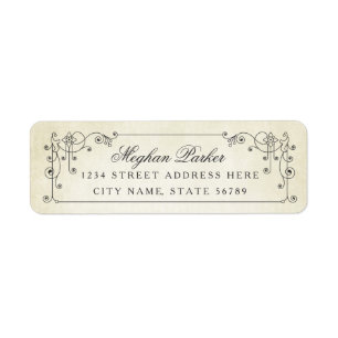 Antiqued Affair Return Address Labels