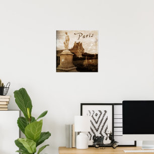 Antiqued Paris, France Poster