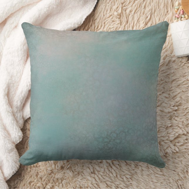 Antiqued Teal Faux Lace Vintage Pattern Cushion (Blanket)