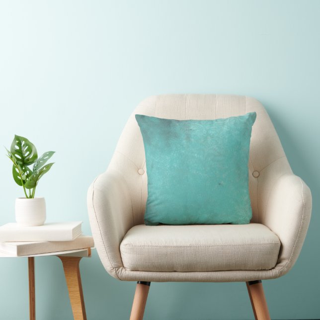 Antiqued Teal Vintage Pattern Cushion (Chair)