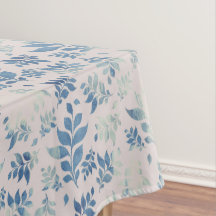 Antiqued Willow Leaf Blue floral