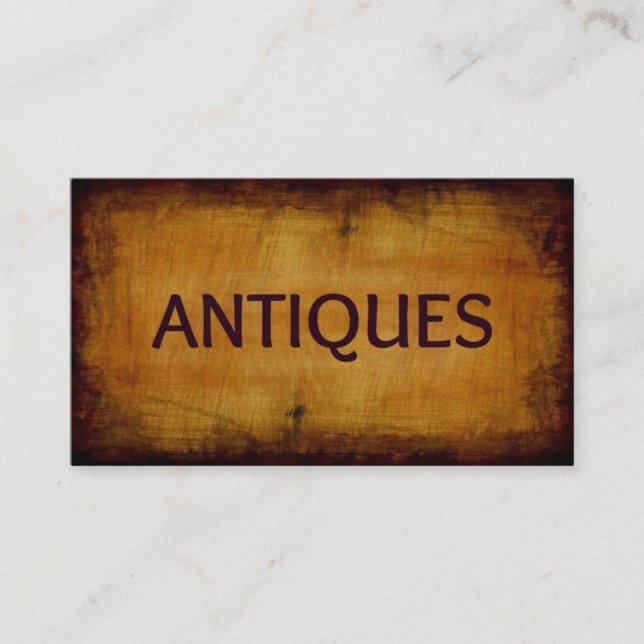 Antiques Brushed Antique Business Card (Front)