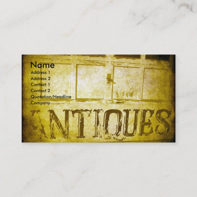 Antiques Business Card (Front)
