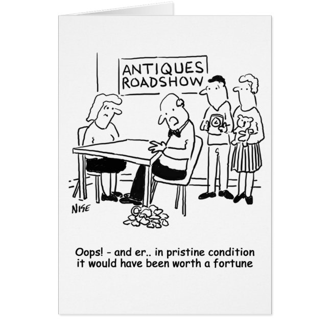 Antiques expert drops a valuable item (Front)