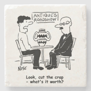Antiques Expert. What's It Worth Funny Valuation Stone Coaster