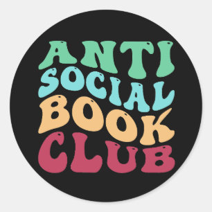 Antisocial Book Club Classic Round Sticker