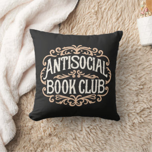Antisocial book club cushion