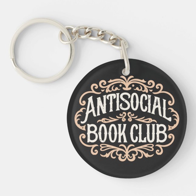 Antisocial book club key ring (Front)