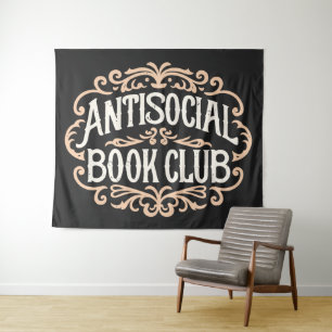Antisocial book club tapestry
