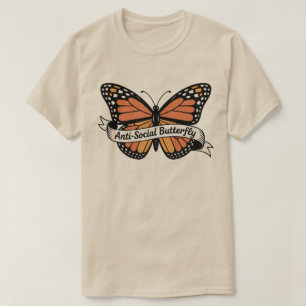 Antisocial Butterfly & Decals – Introvert Mental H T-Shirt