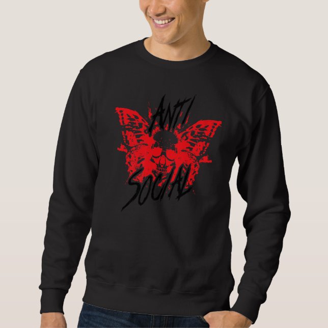 Antisocial Butterfly  For Introvert  2 Sweatshirt (Front)