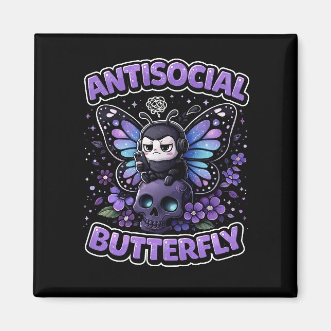 Antisocial Butterfly Magnet (Front)