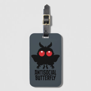 Antisocial Butterfly Mothman Cryptid Luggage Tag