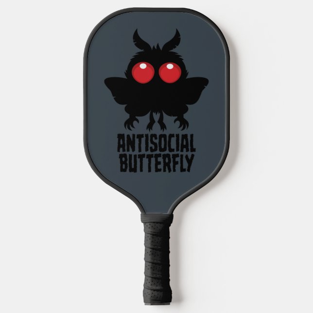 Antisocial Butterfly Mothman Cryptid Pickleball Paddle (Front)