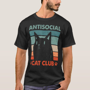 Antisocial Cat Club Introvert Cat Loner Kitten 1 T-Shirt