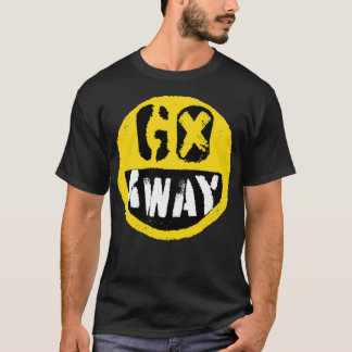 Antisocial Go Away Emoji Design Funny Un Happy Fac T-Shirt