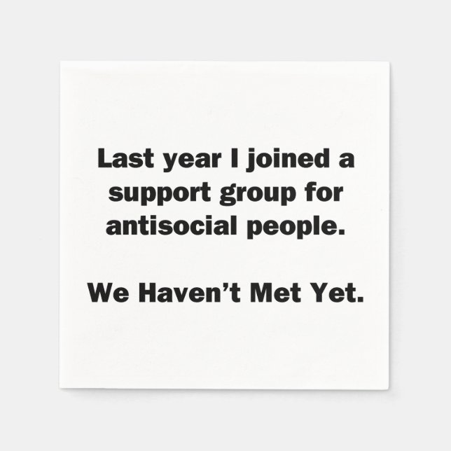 Antisocial Group Napkin (Front)