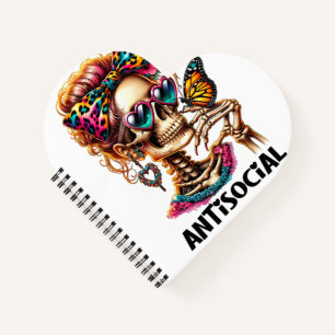 Antisocial Skeleton Lady Notebook