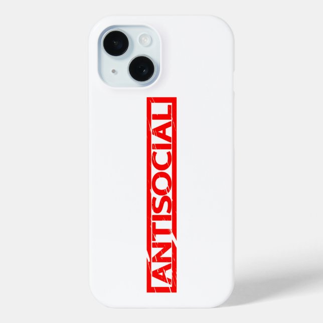 Antisocial Stamp Case-Mate iPhone Case (Back)