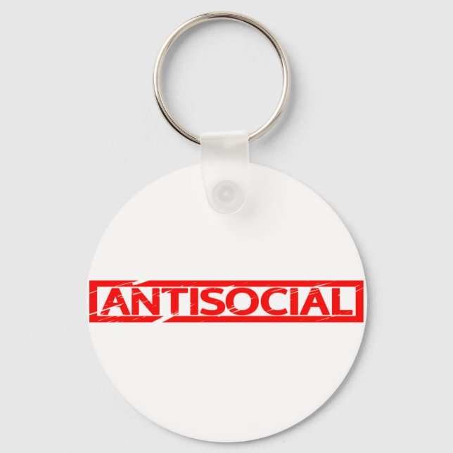 Antisocial Stamp Key Ring (Front)