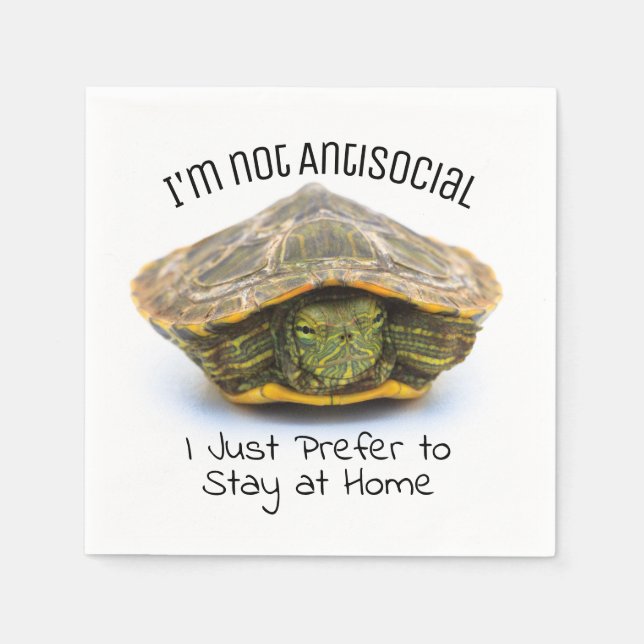 AntiSocial Turtle Napkin (Front)