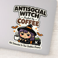 Antisocial Witch Coffee Halloween
