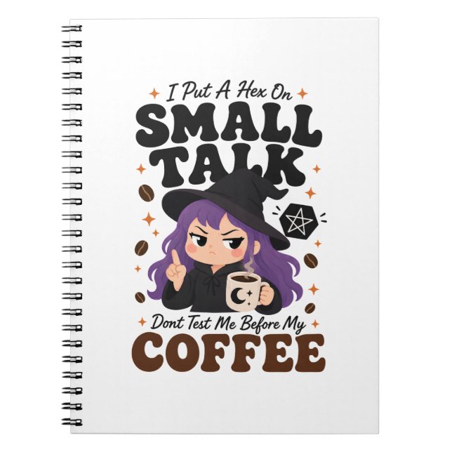 Antisocial Witch Journal Funny Halloween Gift (Front)