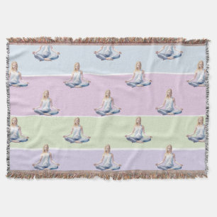 ANTISTRESS CALM MEDITATION RELAX PASTEL CHAKRA THROW BLANKET
