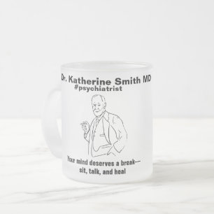 ANTISTRESS Freud Psychiatry Therapy Clinic Health Frosted Glass Coffee Mug