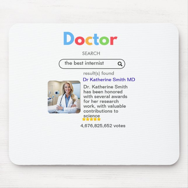 ANTISTRESS PHYSICIAN DOCTOR google INTERNIST Mouse Mat (Front)