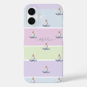 ANTISTRESS relax calm meditation pastel iPhone 16 Case