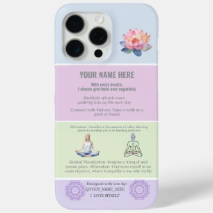 ANTISTRESS RELAX YOGA MANDALA CALM MANIFESTATION iPhone 15 PRO MAX CASE