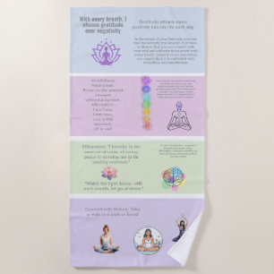 ANTIStress VIBRATION MANIFESTATION mandalas Beach Towel