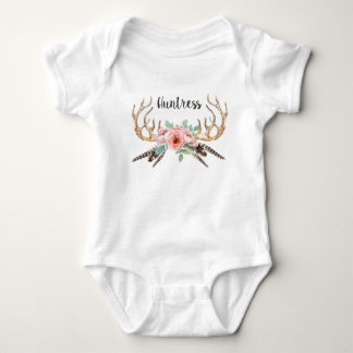 Antler Floral Baby Outfit Baby Bodysuit